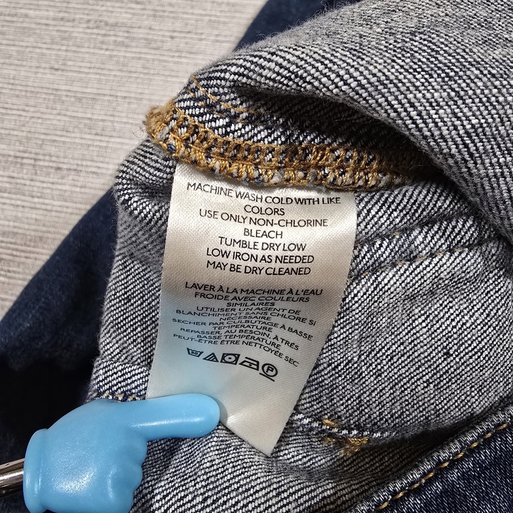 Pilcro High-Waist Cropped Wide-Leg Jeans in Dark Blue - Picture 7 of 10
